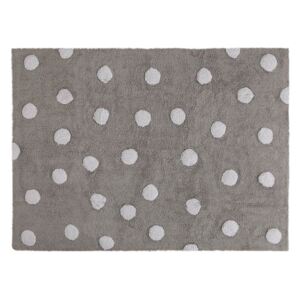 Lorena Canals Polka Dots ručne tkaný bavlnený koberec 120x160 cm šedý