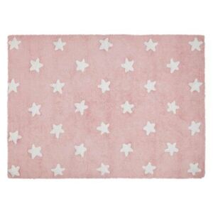 Lorena Canals Stars ručne tkaný bavlnený koberec 120x160 cm ružový