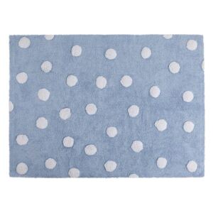Lorena Canals Polka Dots ručne tkaný bavlnený koberec 120x160 cm modrý