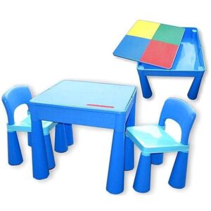 MAXMAX Detský stôl sa stoličkami MAMUT - modrý