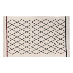 Lorena Canals Bereber CrissCross ručne tkaný bavlnený koberec 140x210 cm prírodný