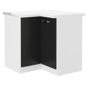 Kuchyňská skříňka dolní rohová s pracovní deskou OMEGA 89x89 ND ZB, 89/89x82x60, černá/bílá