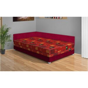 Čalúnená posteľ Aneta 110x200 cm čalúnenie: Bordó / Mega 043 červená
