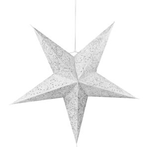 Butlers LATERNA MAGICA Papierová dekoračné hviezda 60 cm - strieborná