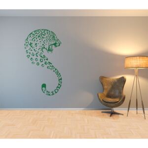 GLIX Leopard - nálepka na stenu Svetlo zelená 50 x 90 cm