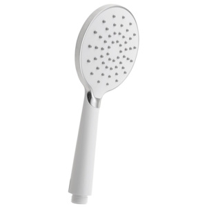 Sapho 1204-27 ručná sprcha, 1-polohová, priemer 110mm, ABS/biela, chróm lesk, biela