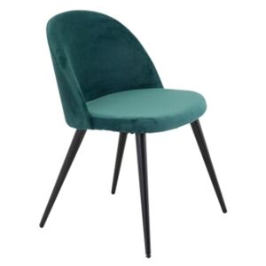 Velvet stolička zelená
