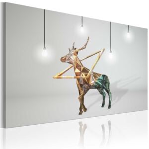 Obraz na plátne Bimago - Golden deer 60x40 cm