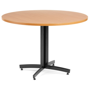 Jedálenský stôl Sanna, okrúhly Ø 1100 x V 720 mm, buk / čierna