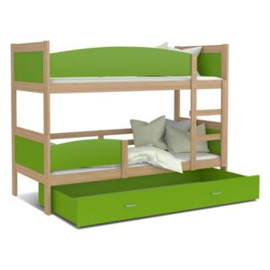 GL Swing 2 Borovica Color poschodová posteľ 190x80 Farba: Zelená