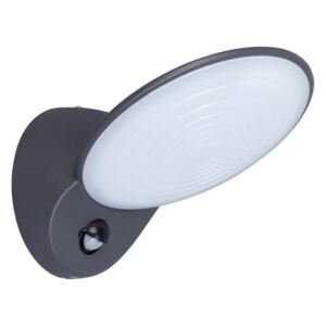 LUTEC 5189602118 TONA nástenné LED svietidlo so senzorom 9W 3000K IP44 tmavá šedá