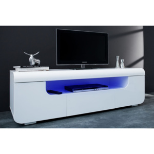 Dizajnový TV stolík Luminous 150 cm / biela