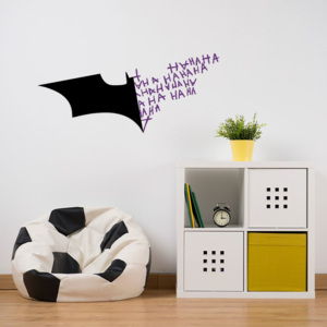 GLIX Batman HAHA - nálepka na stenu Čierná a fialová 100x40 cm