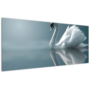 Obraz - Biela labuť (120x50 cm)