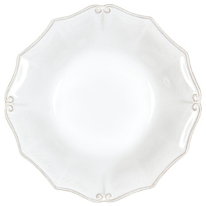 Biely kameninový tanier na polievku Costa Nova Barroco, ⌀ 24 cm