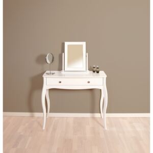 Toaletný stolík so zrkadlom Baroko - biela
