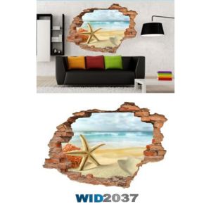 3D samolepka na stenu pláž 21