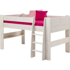 Detská vyvýšená posteľ Dany 90x200 cm (výška 113cm) - masív / biela