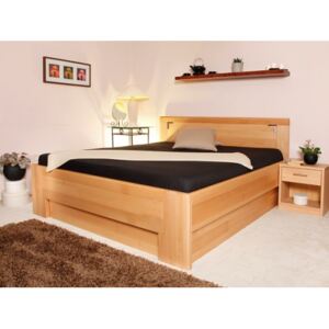 Masívna posteľ s úložnym priestorom DeLuxe 2 - Manželská postel s úložným prostorem DeLuxe 2 - 160x200cm