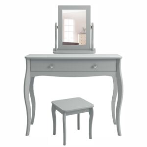 Toaletný stolík so zrkadlom Baroko - tmavo šedá
