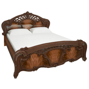 Manželská posteľ PAPAYA + zdvíhacie rošt + matrac DE LUX, 160x200, orech