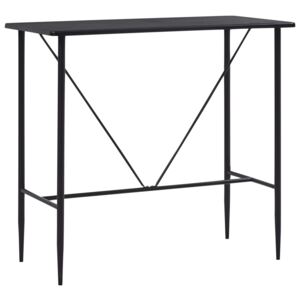 Barový stôl čierny 120x60x110 cm MDF