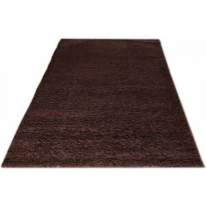 *Kusový koberec Shaggy vlas 50 mm hnedý, Velikosti 80x150cm