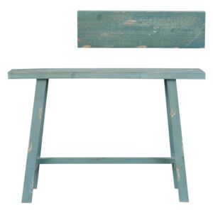 Modrý vintage odkladací stolík, stolička - 60 * 21 * 40 cm