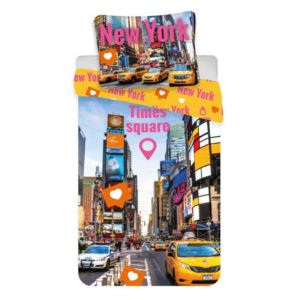Jerry Fabrics Detské obliečky Time Square, Rozmer 1x70x90 / 1x140x200 cm