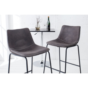 Dizajnová barová stolička Alba / vintage sivá