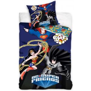 Carbotex · Detské posteľné obliečky DC Super Friends - DC Comics - 100% bavlna - 70 x 80 cm + 140 x 200 cm