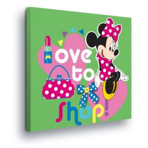Obraz na plátne - Disney Minnie Mouse Love Shopping II 40x40 cm