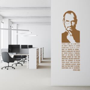GLIX Citát Steve Jobs - samolepka na stenu Hnedá 30 x 100 cm