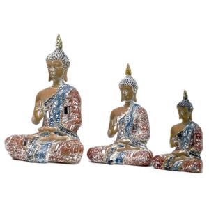 Thajský Budha - Ochrana - Terakotová a modrá obloha (3 veľkosti) Veľkosť sošky: Varianta 1 - 15cm