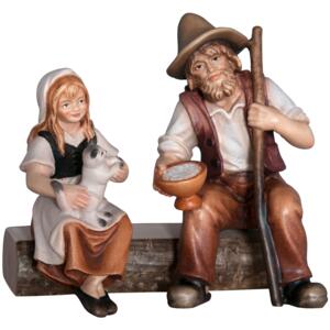 Dievča a pastier na lavičke