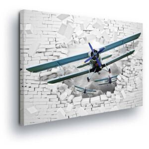 Obraz na plátne - Blue Airplane 80x60 cm