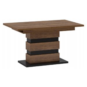 Rozkladací jedálenský stôl, dub bolzano/čierna, DELIS S