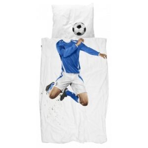 Obliečky Snurk Soccer Champ Blue, 140 × 200 cm