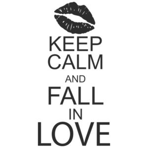 Nálepka na stenu Keep calm and fall in love 50x100cm NS2687A_1FZ
