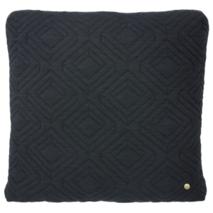 Ferm Living Vankúš Quilt Cushion 45x45, Dark Grey