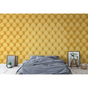 Fototapeta GLIX - Luxury Yellow Chesterfield + lepidlo ZADARMO Vliesová tapeta - 208x146 cm