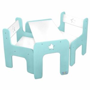 NELLYS Sada nábytku Star - Stôl + 2 x stoličky - mátová D19 NELLYS 90238