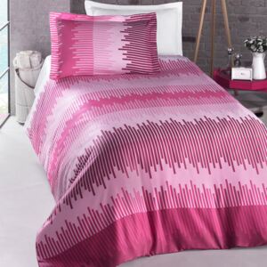 Bavlnené posteľné obliečky ENERGY ružové predĺžená dĺžka