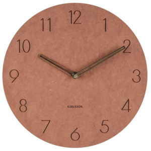 Hnedé nástenné drevené hodiny Karlsson Dura, Ø 29 cm
