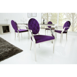 Dizajnová stolička Rococo II fialová