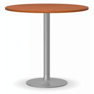 Konferenčný stolík FILIP II, priemer 800 mm, sivá konštrukcia, doska čerešňa