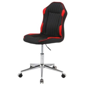 Otočná stolička RACING čierna/červená