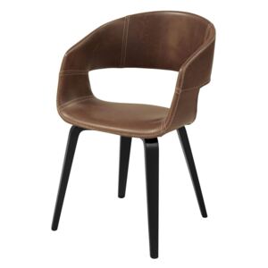 Dizajnová stolička Nere, teplá hnedá