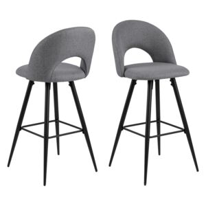 Dizajnová barová stolička Jaylene sivá