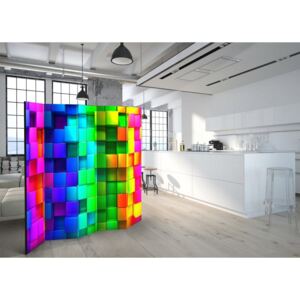 Paraván - Colourful Cubes 225x172cm